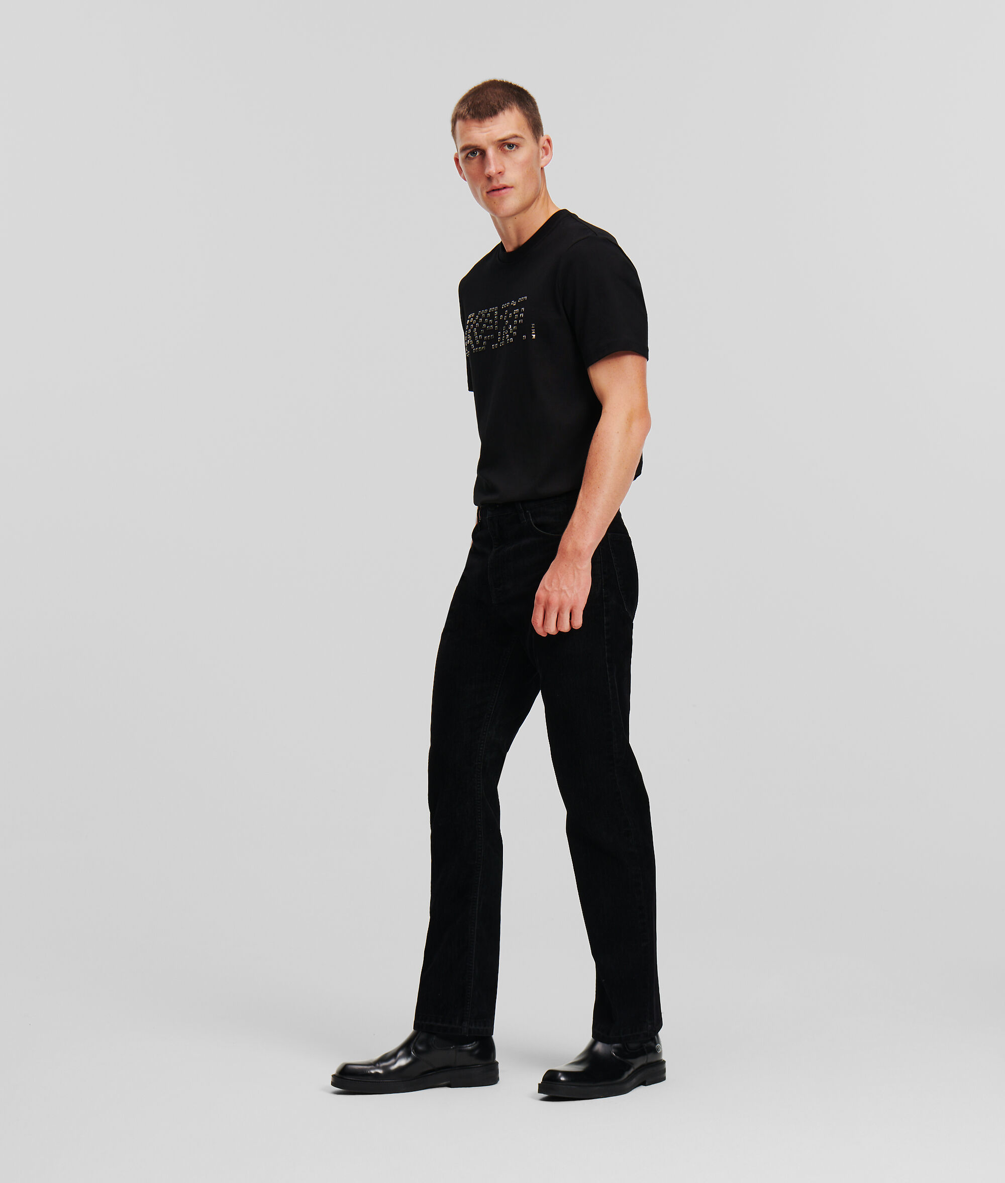 (image for) Resilient FLOCKED DENIM STRAIGHT-LEG JEANS